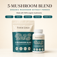 Capsules de champignons adaptogènes standardisées 12 en 1, Queue de dinde, Maitake, Soutien immunitaire, 120 unités, ODM, Marque privée