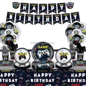 Vaisselle jetable en papier OEM pour les fêtes <span class=keywords><strong>d</strong></span>'<span class=keywords><strong>anniversaire</strong></span> des garçons, thème console <span class=keywords><strong>de</strong></span> <span class=keywords><strong>jeu</strong></span>, style dessin animé, <span class=keywords><strong>d</strong></span>écorations <span class=keywords><strong>de</strong></span> fête <span class=keywords><strong>de</strong></span> haute qualité - Product Image 3