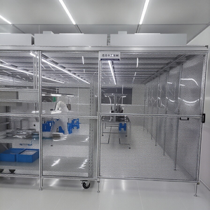 Nouvelle Cabine de Production Modulaire Classe 100 avec <span class=keywords><strong>FFU</strong></span> et Grille en Acier Inoxydable - Product Image 3