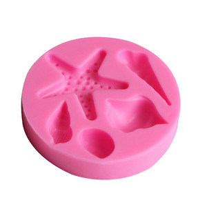 Ocean Series Starfish Conch Silicone Mold Circular Fondant Cake Decorating DIY Molds For Birthday Party - Product Image 5