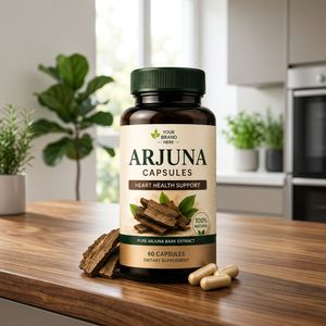 Capsules d'Arjuna, 60 unités, soutien de la santé cardiaque, complément alimentaire, extrait pur d'écorce d'Arjuna, éclaircissement de la peau, croissance des cheveux - Product Image 1