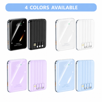 Hochwertige 10000mAh Tragbare Powerbank PD22.5W Schlankes Kleines Design LED-Display mit Schnellladung & 4 Kabeln
