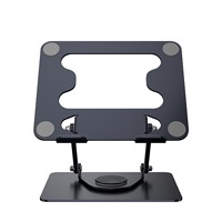Support pour ordinateur portable en métal pliable et réglable à 360 degrés, support pivotant stable pour ordinateur portable, support de refroidissement pour MacBook