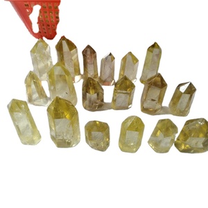 Natural <span class=keywords><strong>citrino</strong></span> <span class=keywords><strong>cristallo</strong></span> di quarzo punti minuscolo <span class=keywords><strong>cristallo</strong></span> guarigione sei lati bacchette - Product Image 1
