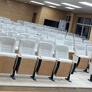 เก้าอี้หอประชุมมานวาเอ็กซ์โป รุ่น HB661 สีเหลืองบีช พร้อมพนักพิงและราวจับ สำหรับโรงเรียนและโรงพยาบาล - Product Image 1