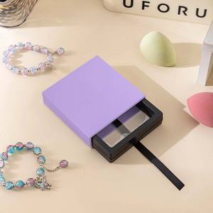 Caja de Exhibición de Joyería Cuadrada Moderna con Cierre de Cordón, de Cartón Transparente y Película de PE, Personalizable y de Venta Caliente, para Collares - Product Image 2