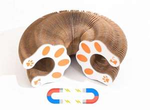 Magic Accordeon <span class=keywords><strong>Cat</strong></span> <span class=keywords><strong>Scratcher</strong></span> Golfkarton Opvouwbare Vorm Shifting Kat Speelgoed Met Bel Duurzaam En Krasbestendig - Product Image 2