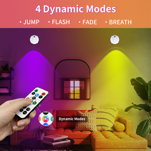 Hiện đại trong nhà Đèn tường pin Powered LED không dây sconce hiện đại <span class=keywords><strong>RGBW</strong></span> Spotlight cho hình ảnh nhà máy chiếu sáng - Product Image 5