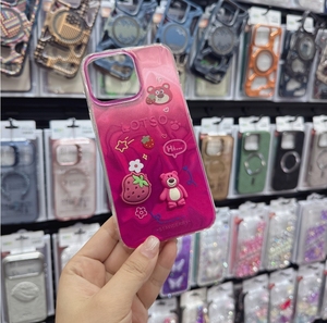 أنيق 3D لطيف فتاة مضادة للسقوط هاتف محمول لهاتف آيفون 14 15 16 17 Pro Max <span class=keywords><strong>3</strong></span> in 1 TPU غطاء خلفي - Product Image 4