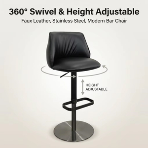 <span class=keywords><strong>Chaise</strong></span> <span class=keywords><strong>de</strong></span> <span class=keywords><strong>bar</strong></span> rembourrée moderne OEM, base en acier inoxydable <span class=keywords><strong>noir</strong></span> titane PVD pour la maison, l'hôtel, le café, le restaurant, la zone <span class=keywords><strong>de</strong></span> réception - Product Image 4