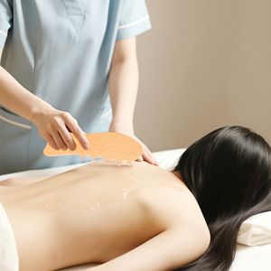 Strumenti per Massaggio in Legno a Forma di Pesce, Massaggiatore per Punti di Pressione con Denti in Quarzo Rosa Naturale per Gua Sha - Product Image 1