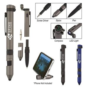 Bulk Promotional 7-in-1 Tool Pen With LED Light Compass Personalized <b>Creative</b> <b>Gift</b> Pen for Company Anniversary Event Giveaway - Product Image 1