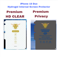 Protection d'écran interne en hydrogel premium HD transparente/anti-espion pour iPhone 18 Duo/18 Pro Max/18 Pro – Vente en gros