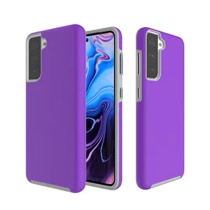 2021 Purple Military Lớp 3M 10ft Drop Protection Dots Thiết Kế Ốp Lưng Phụ Kiện Điện Thoại Di Động Ốp Lưng Cho Samsung S21 Plus