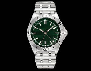 นาฬิกาดำน้ำสปอร์ตอัตโนมัติ ตัวเรือนสแตนเลส หน้าปัดคริสตัลแซฟไฟร์ สายหนัง PU ระบบโครโนกราฟ กันน้ำ 5BAR - Product Image 4