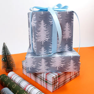 High Quality Wholesale 80g 43*300cm Christmas <b>White</b> Lattice Tree Packaging <b>Paper</b> Gift <b>Wrapping</b> <b>Paper</b> - Product Image 5