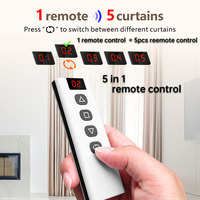 Interrupteur de rideau sans fil RF Tuya Smart Life, module de volet roulant 433 MHz, télécommande 5-en-1 pour portes de garage, fenêtres, stores, compatible Alexa