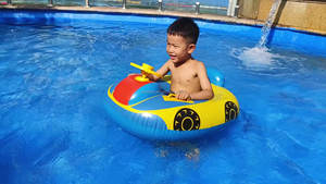 Anillo de natación infantil Mart, <span class=keywords><strong>flotador</strong></span> de coche de bebé de PVC ecológico <span class=keywords><strong>con</strong></span> <span class=keywords><strong>volante</strong></span>, asiento seguro para piscina, diversión para niños - Product Image 3