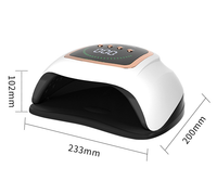 Top vente 200W affichage à cristaux liquides Rechargeable professionnel sans fil sèche-ongles lampe UV lampe à lumière UV pour ongles en Gel