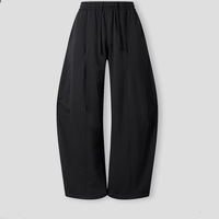 Pantalon de survêtement oversize de haute qualité avec logo personnalisé, coupe ample et incurvée, style jogger