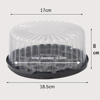 Boîte à gâteau personnalisée en plastique de qualité alimentaire pour anniversaire et mariage, boîte à gâteau à emporter, emballage transparent, boîtes à gâteau rondes