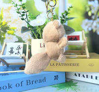 Porte-clés renard en peluche mignon, pendentif porte-clés renard en peluche adorable, jouet porte-clés animal personnalisé pour machine à griffes