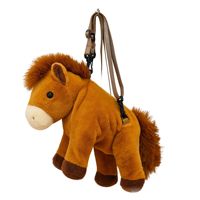 Sac à dos Mascotte Annuelle du Cheval, Sac à Dos en Peluche, Poupée du Zodiaque, Cadeau de Réunion Annuelle, Cadeau pour Enfants