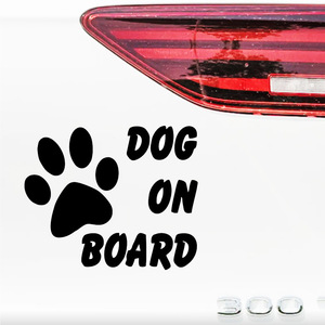 Pegatina para <span class=keywords><strong>Coche</strong></span> con Diseño de <span class=keywords><strong>Perro</strong></span> <span class=keywords><strong>a</strong></span> <span class=keywords><strong>Bordo</strong></span>, Pegatina de Advertencia para la Parte Trasera del <span class=keywords><strong>Coche</strong></span> con Huella de <span class=keywords><strong>Perro</strong></span> Pequeño - Product Image 1