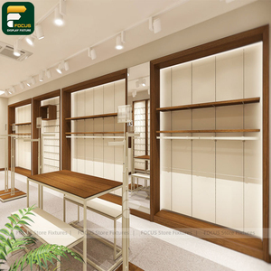 Étagère de présentation pour boutique de vêtements, armoire à vêtements, panneau mural, comptoir de caisse, miroir de boutique, unité d'éclairage - Product Image 1