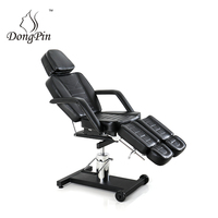 Chaise de tatouage hydraulique réglable au design moderne avec accoudoirs, livraison gratuite aux États-Unis