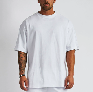 Camisetas Deportivas para Hombre, Nueva Llegada, Logotipo Personalizado, 100% Algodón Tejido, 240g, Secado Rápido, Ecológicas, Corte Holgado - Product Image 4