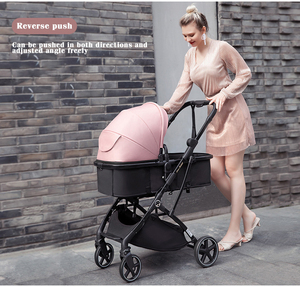 Jxb nhà máy bán buôn cảnh quan cao ráp năm điểm dây an toàn phẳng nằm hai chiều Xe đẩy em bé 3 trong 1 với ghế xe hơi - Product Image 4