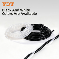 Envoltura Espiral de Plástico PE Blanca para Cables, Protector de Cables Divididos y Manguera Aislante para Agrupar Cables