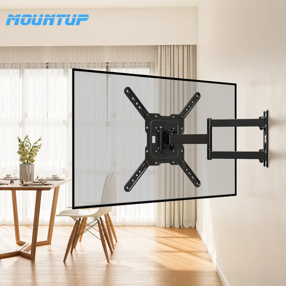 MOUNTUP 20''-55'' TV Wall Mount Single Wood Stud Installation TV Holder with Swivel Articulating Support