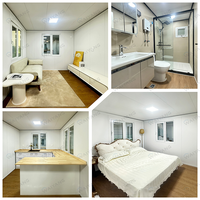 Casa Contenedor Expandible de 20 pies/40 pies, Casa Modular Prefabricada de 2 Dormitorios con Cocina y Baño, Aislada para Clima Frío, de Fábrica