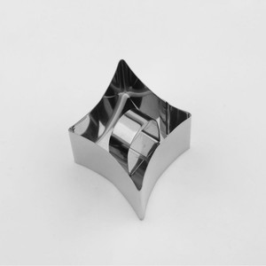 Cercle à mousse en acier inoxydable avec <span class=keywords><strong>poussoir</strong></span>, moule carré pour biscuits, ensemble de moules à découper mini-boulettes de riz rondes QG-450001, sac PP - Product Image 6
