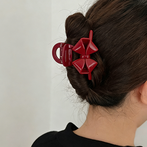 مشبك شعر أنيق من الأسيتات بحجم متوسط 8.1 سم، إكسسوار شعر أنيق ومتين للخريف والشتاء - Product Image 2