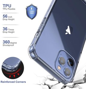 Ultra Thin Transparente Crystal Clear Tpu <span class=keywords><strong>Bumper</strong></span> Phone Case Contraportada para <span class=keywords><strong>iPhone</strong></span> 11 12 13 14 15 16 17 Pro Max - Product Image 2