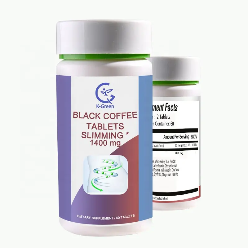 Op Voorraad Oem 100% Natuurlijke Afslanktabletten Met Zwarte Koffie Kauwbaar Voor Vrouwen Humeur En Energiestimulans