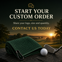 Toalla de Recuerdo de Golf con Impresión Personalizada del Mapa del Campo, Mercancía Memorabilia para Clientes de Tiendas de Artículos de Golf