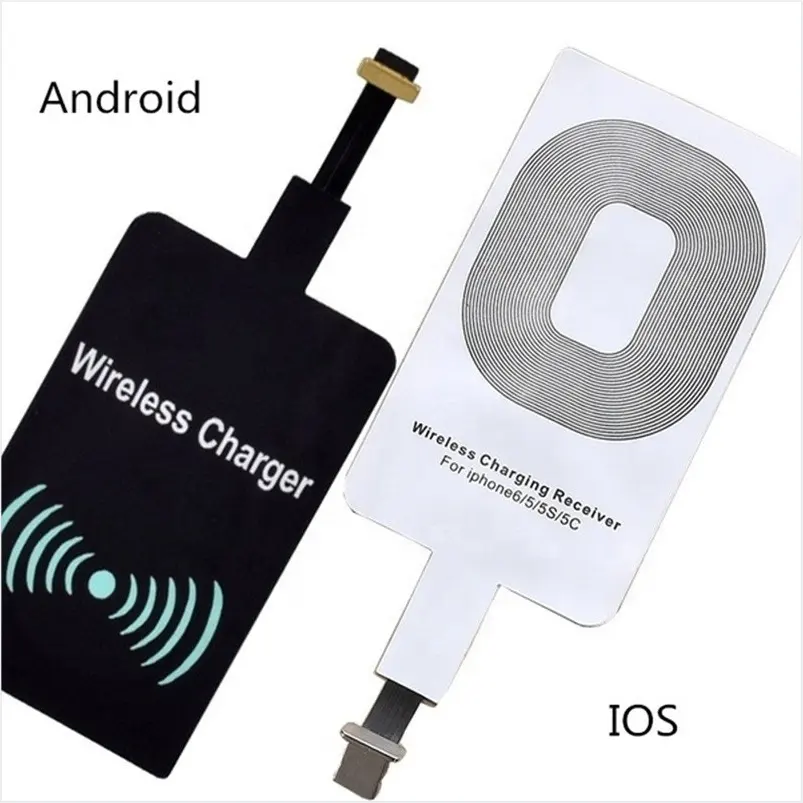2021 Qi Wireless Charger Receiver Smart Charging Induction Coil Mobile Phone Adapters for iPhone Android