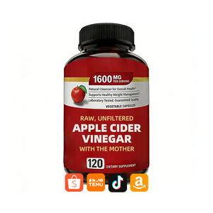 Pure oem Apple Cider Vinegar Capsules with Raw Apple Extract for Weight Management and Digestive Support - Product Image 1
