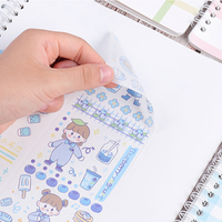 Carnet d'autocollants réutilisable personnalisé pour l'approvisionnement en gros, carnet à spirale personnalisé pour étudiants pour le scrapbooking