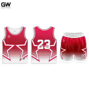 Ensemble d'uniformes <span class=keywords><strong>de</strong></span> <span class=keywords><strong>basket</strong></span>-ball personnalisé grande taille pour enfants Maillot en polyester respirant avec logo imprimé pour <span class=keywords><strong>tenue</strong></span> <span class=keywords><strong>de</strong></span> <span class=keywords><strong>basket</strong></span>-ball d'été - Product Image 2