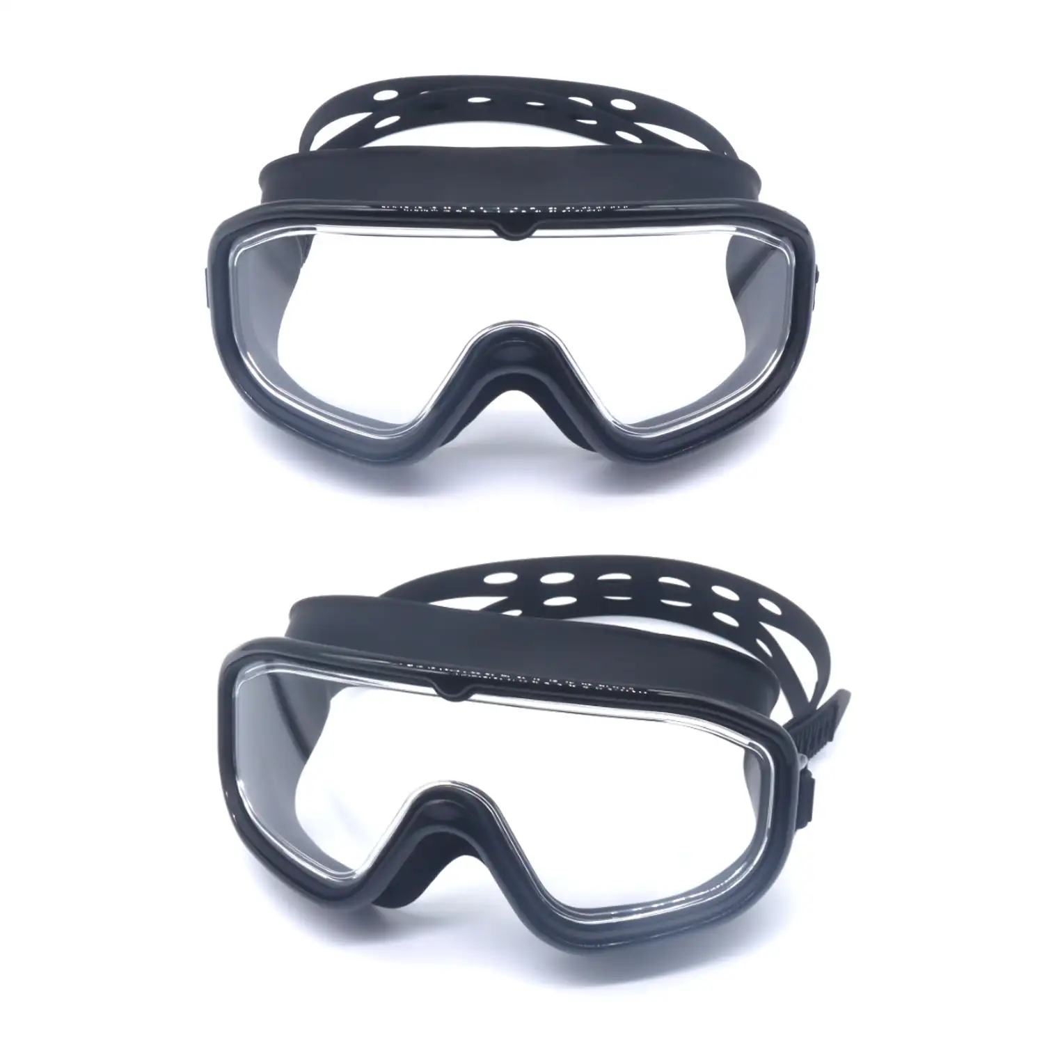 Kacamata renang silikon anti-kabut, perlindungan UV bingkai besar penglihatan jelas lebar kacamata renang