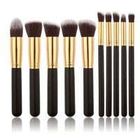 10 pièces de pinceaux de maquillage de luxe de haute qualité, pinceaux de maquillage personnalisés pour le visage, fond de teint, poudre, marque privée, ensemble de pinceaux de maquillage professionnels