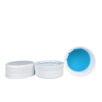 En Stock 38/400 bouchon à vis lisse en plastique blanc, bouchons de bouteille d'eau jetable en plastique avec anti-éclaboussures à vendre