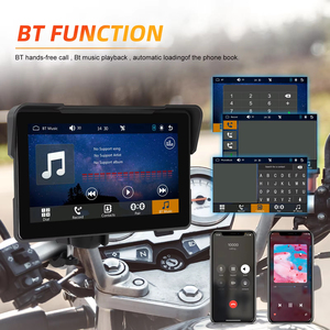 หน้าจอพกพาสำหรับมอเตอร์ไซค์ Podofo ขนาด 7 นิ้ว รองรับ Carplay แบบไร้สาย / Android Auto พร้อมระบบกันน้ำ IP67 รองรับ Airplay Android Cast และบลูทูธ - Product Image 3
