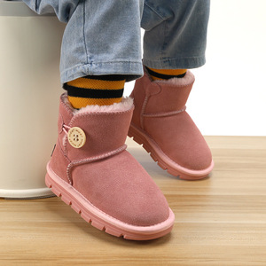 <span class=keywords><strong>Bottes</strong></span> de neige en cuir pour enfants <span class=keywords><strong>bottes</strong></span> d'hiver chaudes en fourrure de ruban <span class=keywords><strong>bottes</strong></span> courtes chaudes épaissies pour fille et garçon vente en gros - Product Image 3