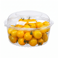 Bol à salade en plastique transparent 32DL avec couvercle en dôme, récipient jetable pour fruits, préparation de repas, pastèque et pâtes, vente en gros